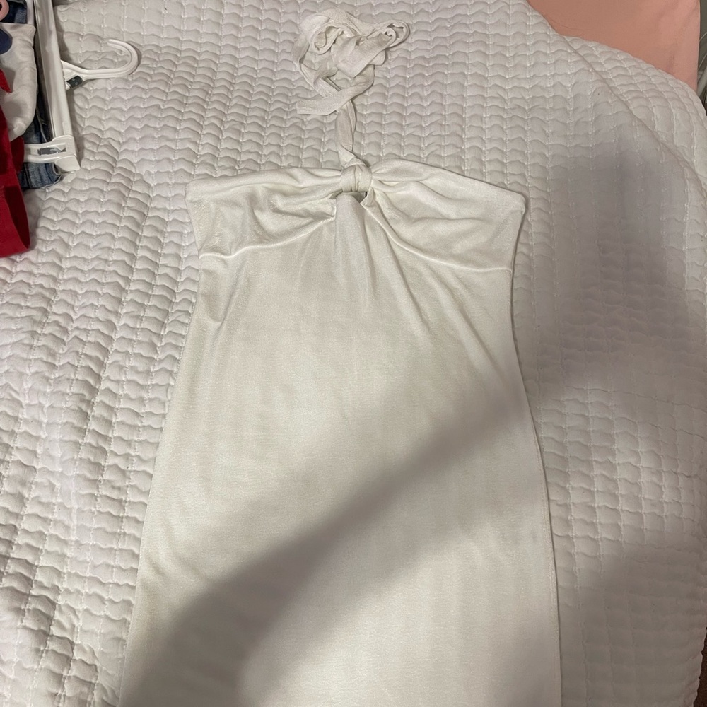 halter mini dress